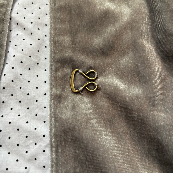 NEW Vignette Jane Girls Silver Gray Velvet Coat with Peter Pan Collar - Picture 6 of 11